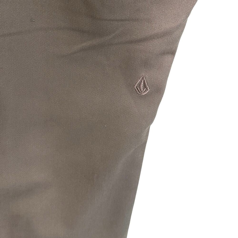 NWT Volcom Slim Straight Ankle Fit Frochickie pant size 0x27 khaki - Picture 3 of 7